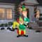 7ft. Airblown® Inflatable Christmas Buddy the Elf on Papa Elf's Lap